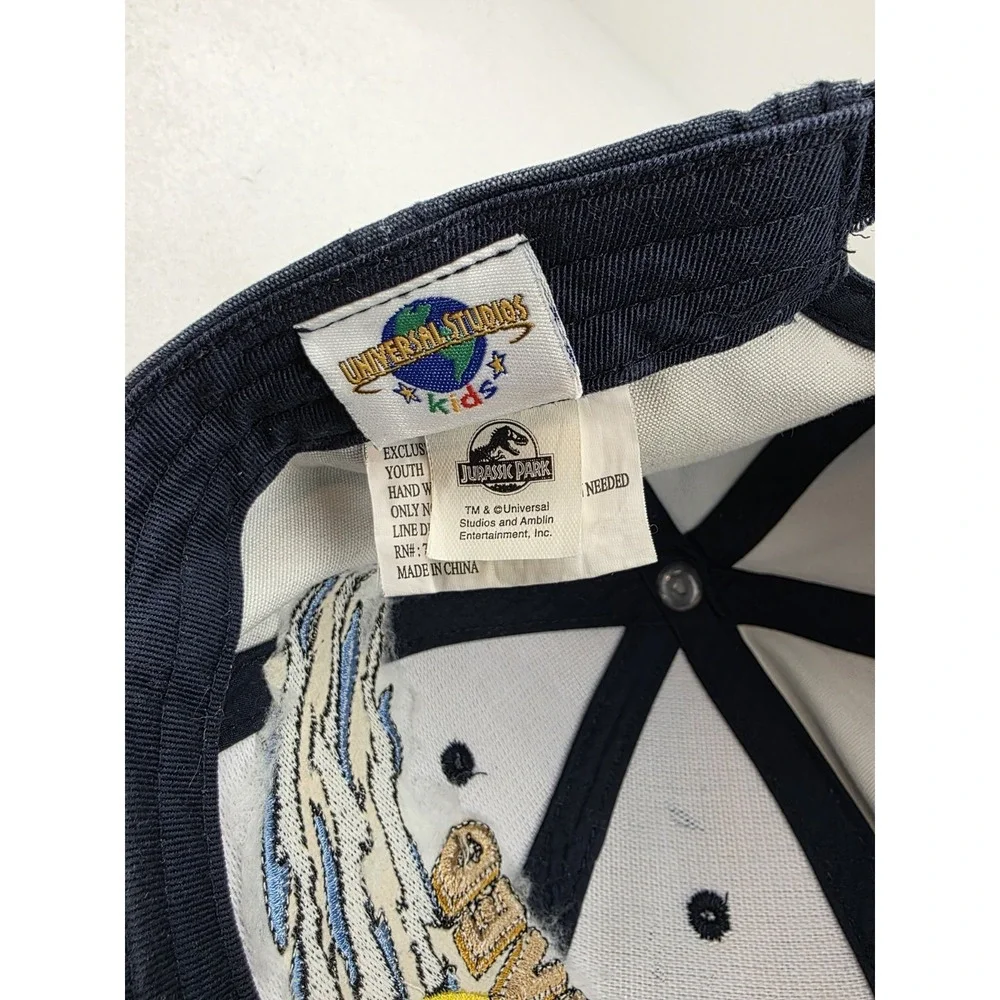 Vintage Universal‎ Studios Jurassic Park Hat I Survived Scratch Ombré Blue Kids